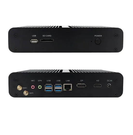 Мини компьютер Intel Core i7 8550U четыре ядра без вентилятора Windows 10 pro Linux Ubuntu Wi Fi HDMI