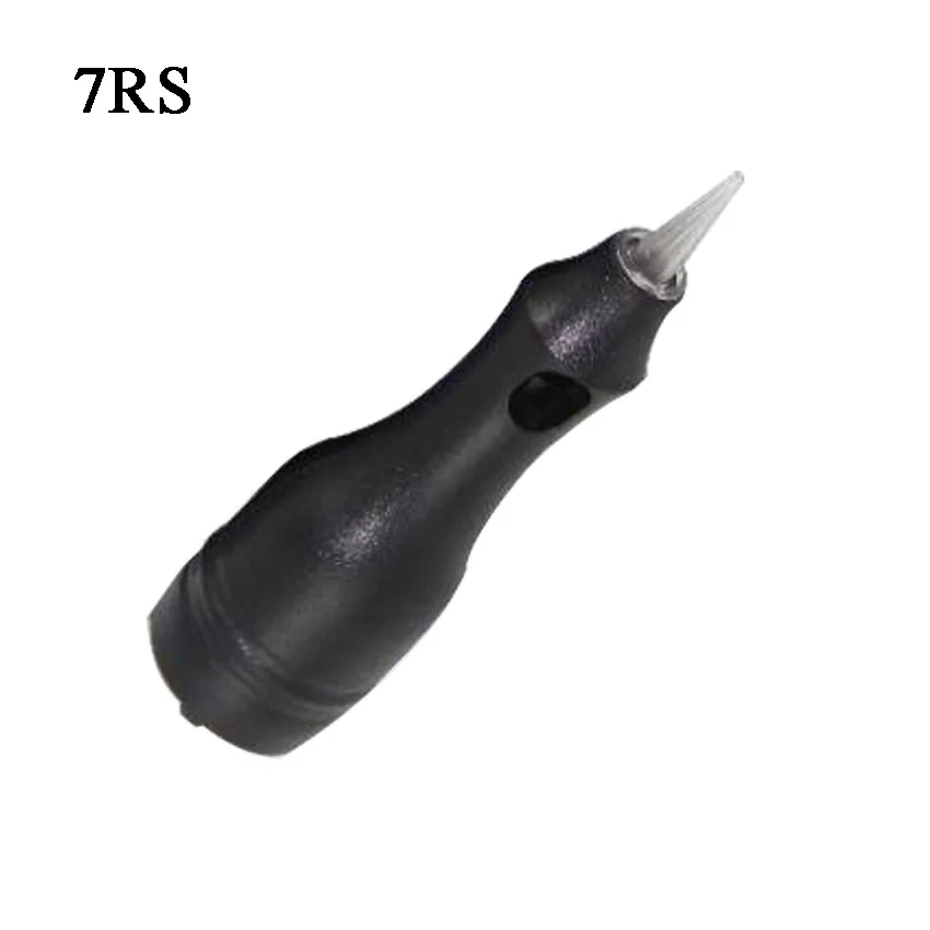 Тату картридж с иглами 7RS 20 шт. черная стерилизованная подводка для бровей и губ