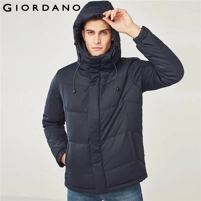 Giordano мужской пуховик по форме пальто из утиного пуха данная модель имеет два