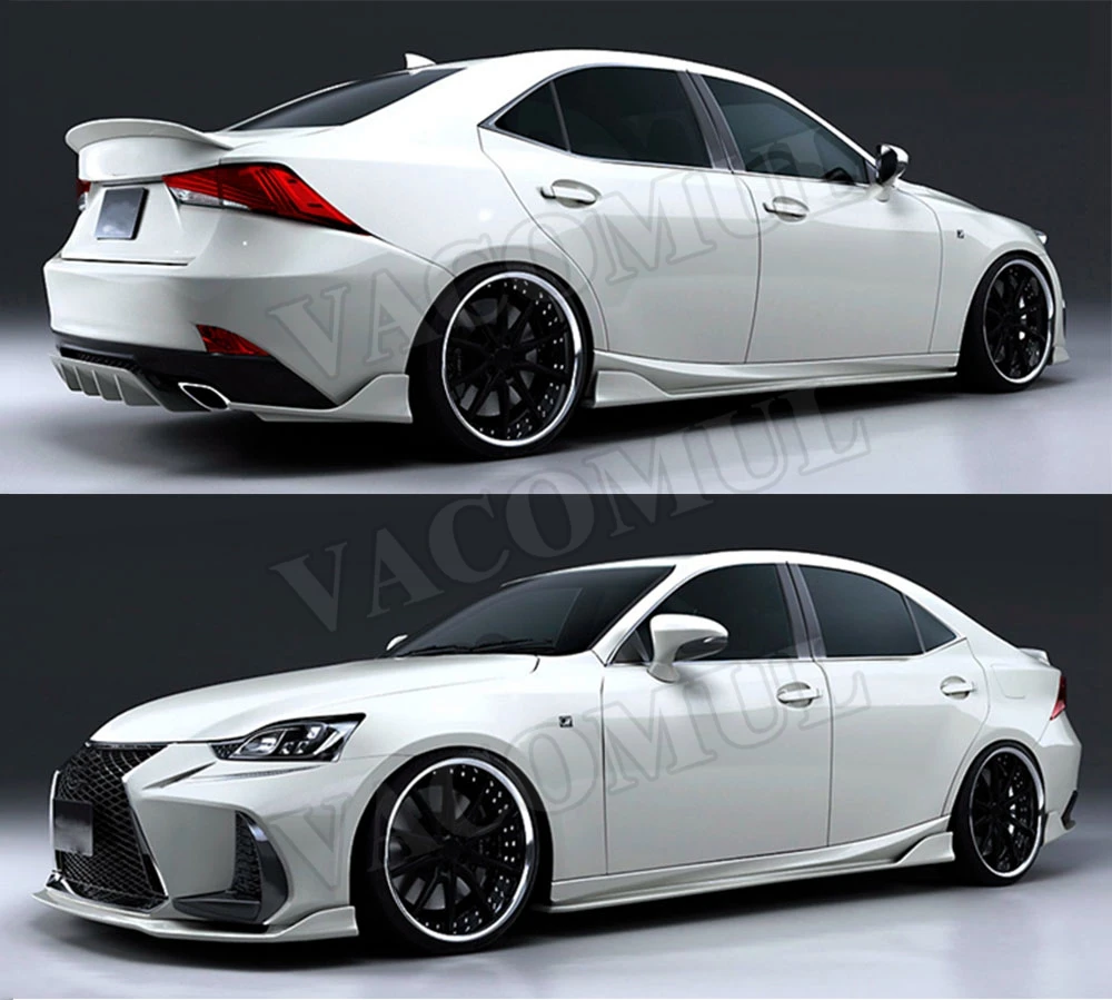 Carbon Fiber Rear Bumper Lip Diffuser Bumper Protector With Splittefor LEXUS IS300 IS350 IS F Sport Sedan 4 Door 17-18