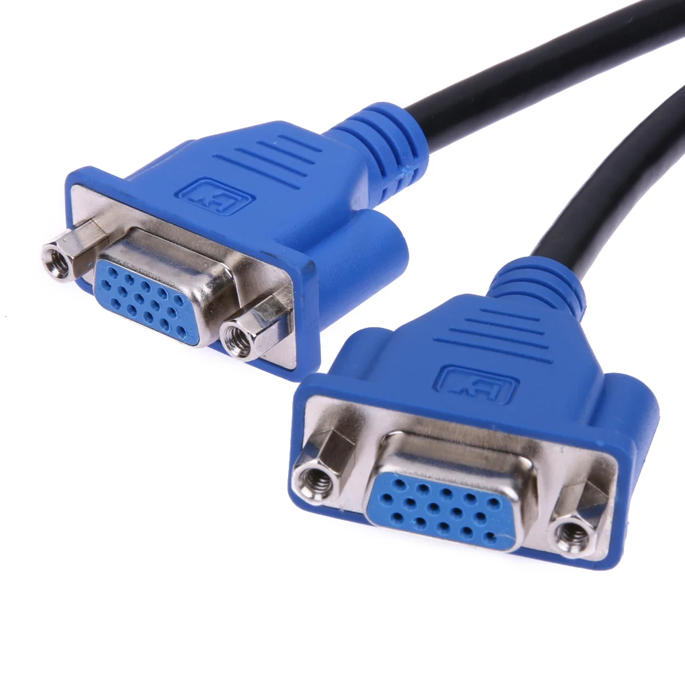 DMS-59 штыревой разъем для 2 VGA 15 Pin Женский Видео сплиттер адаптер кабель монитор