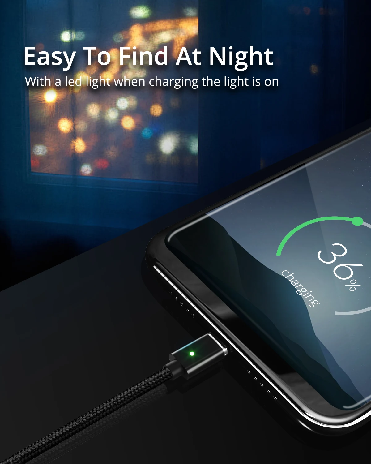 GUUGEI Магнитный кабель Micro USB кабель 3A Быстрая зарядка зарядный шнур Android кабель для передачи данных для мобильного телефона светодиодный индикатор шнур синхронизации