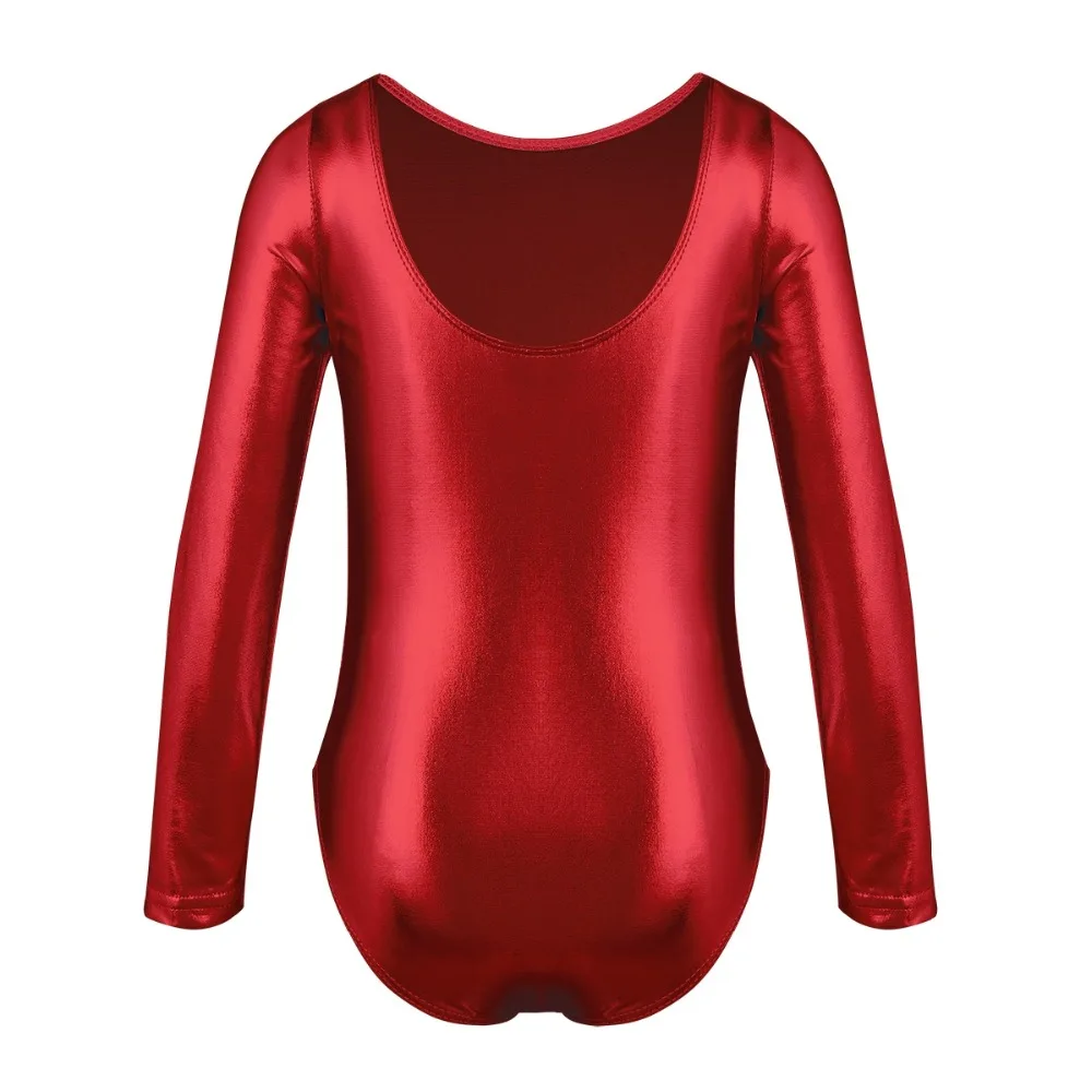 IIXPIN женский гимнастический костюм цельнокроеный металлический трико с длинными