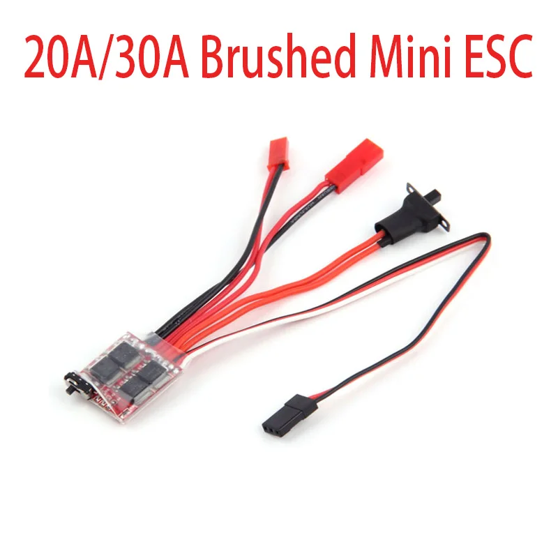 20A/30A матовый мини ESC электрический регулятор скорости с тормозным переключателем для WPL C14 JJRC Q64 RC автомобилей Лодка запчасти