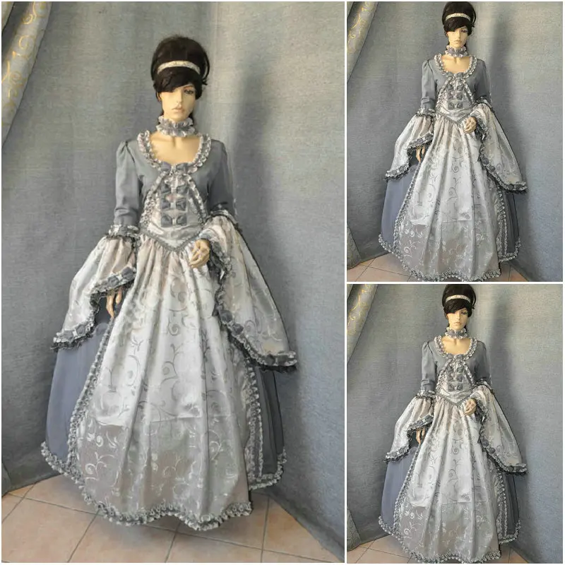 Новинка! Голубые винтажные костюмы викторианские платья 1920-х годов гражданская