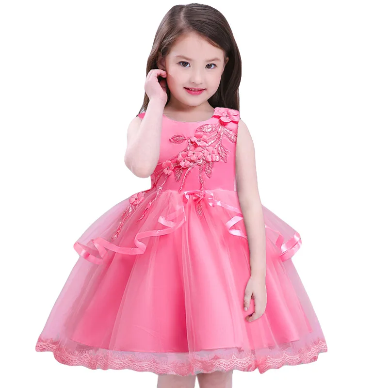 2018 платье с вышивкой для девочек-подростков элегантное торжественное принцессы