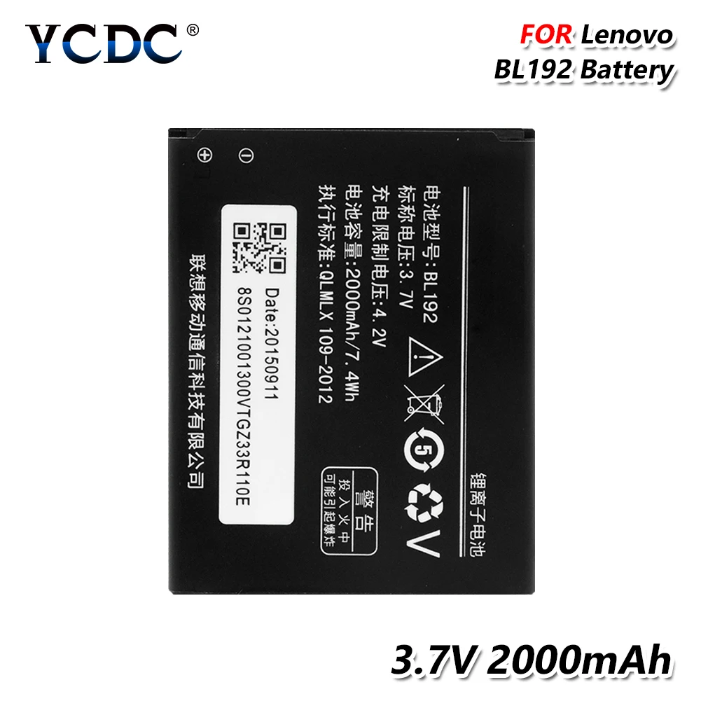 3 7 V 2000mAh BL192 мобильный телефон аккумуляторная батарея для Lenovo A328 A328T A526 A750 A529 A560 A680