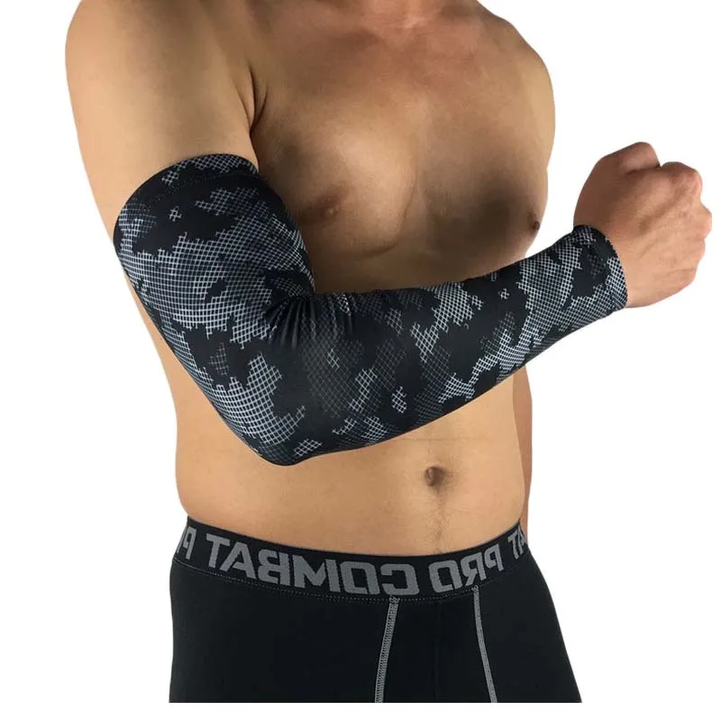 

2Pcs Cycling Arm Sleeves Camping Hand Cover sleevs For Men UV Sun Protective Arm Warmer Compression Guard Basketball oversleeve
