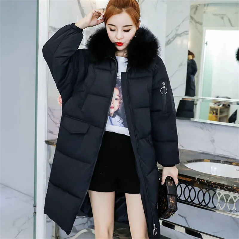 Зимняя женская верхняя одежда 2018 Новый утепленный средней длины женский пуховик
