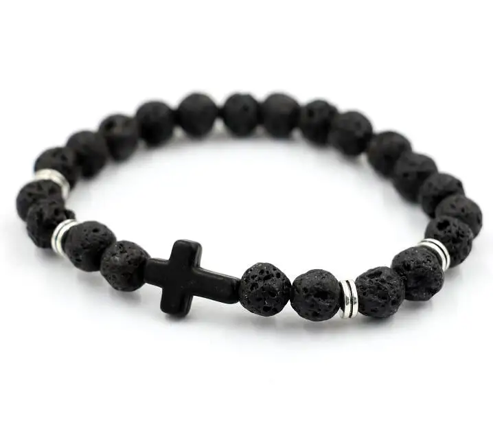 BPPCCR матовый вулканический камень бисер браслет для мужчин мужской женский