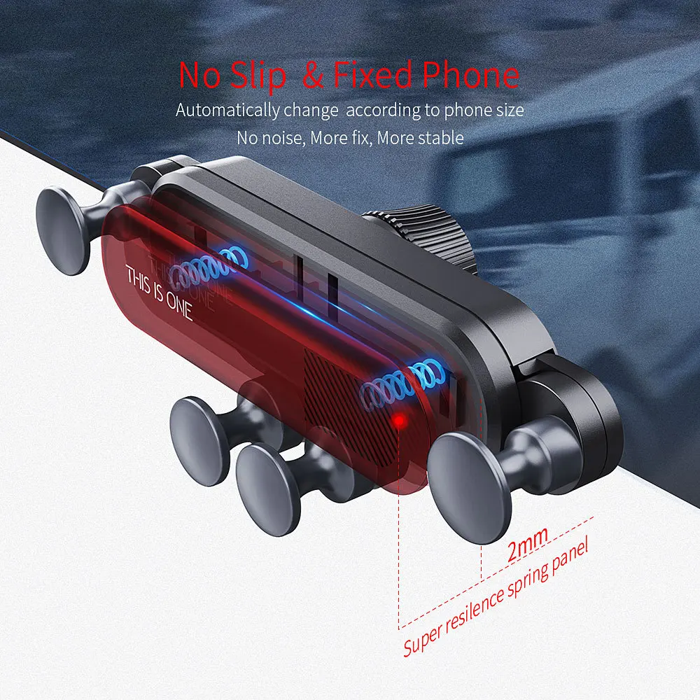 Автомобильный держатель для телефона универсальный гравитационный iphone Samsung Xiaomi