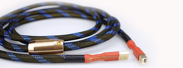 Aucharm ACUSB1S USB-2.0 кабель посеребренный HIFI EXQUIS 4N красный медный провод OFC | Электроника