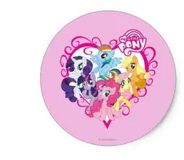 

1.5inch My Little Ponies Heart Classic Round Sticker
