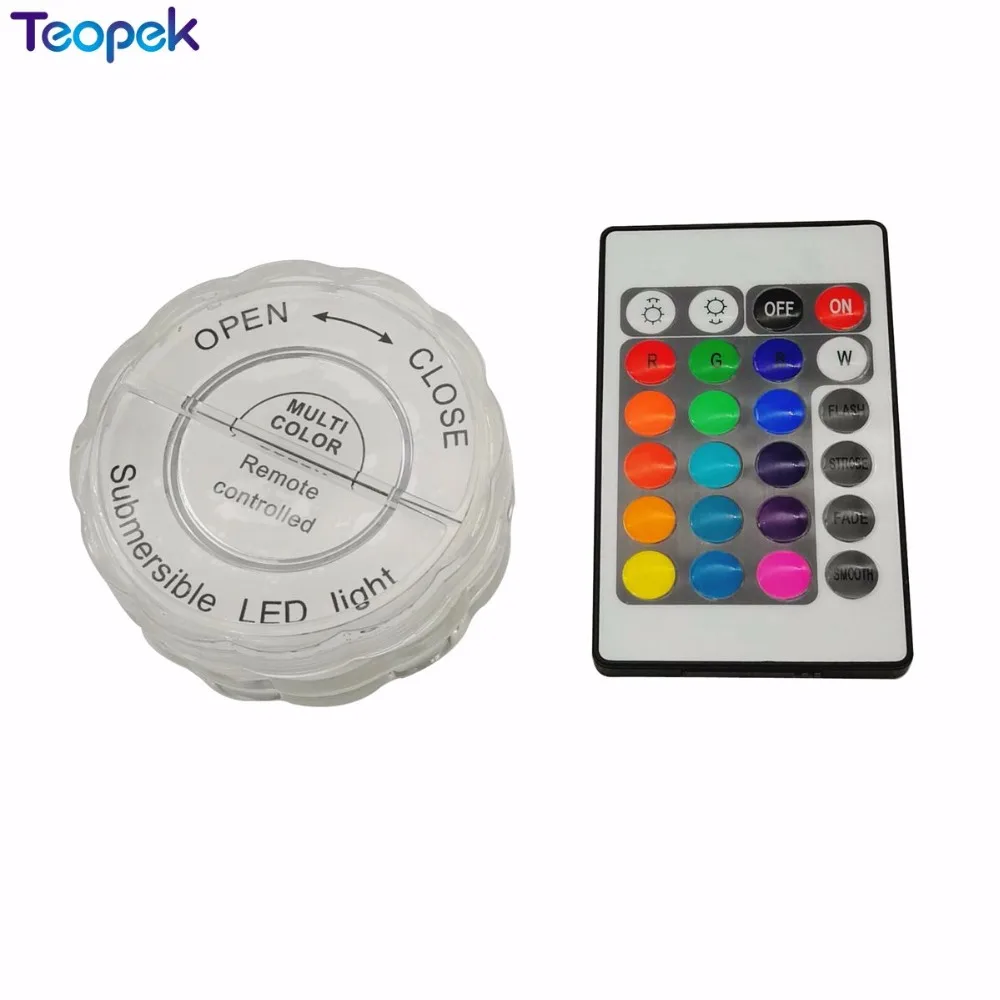 Новый подводный RGB Светодиодный прожектор разноцветный РЧ пульт дистанционного