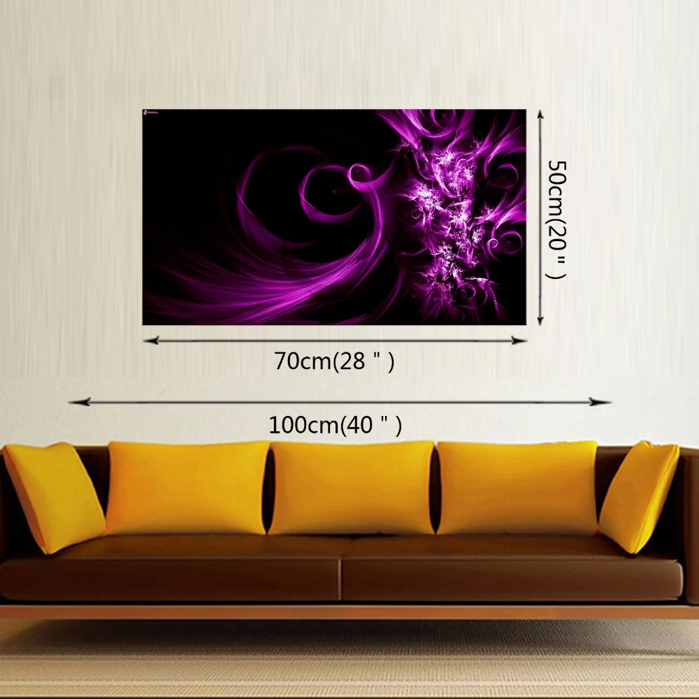 1 Панель Бесплатная доставка абстрактные Фиолетовая лента Современный домашний