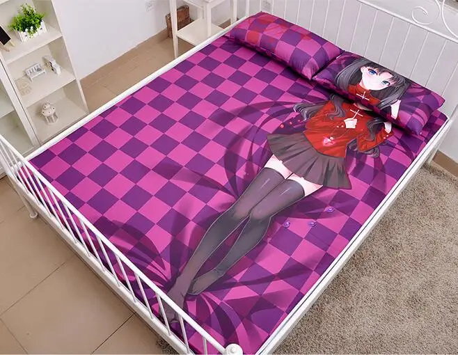 Наматрасник из молочного шелка покрывало с рисунком мультфильма Фэйт и ночь