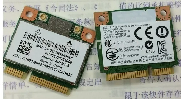 

SSEA Wholesale Original New Wireless Card for Atheros AR5B125 Half MINI PCI-E 802.11n b/g/n 150Mbps