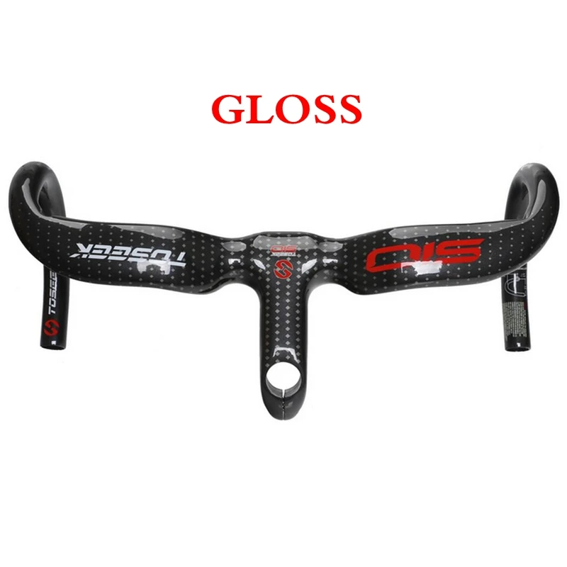 Купить TOSEEK UD полностью углеродное волокно, дорожный велосипед, Manillar Integrado Manillar Doblado Matte28.6 * 400/420440*90/100/110/120 мм