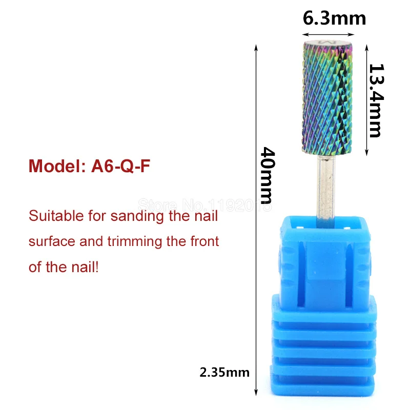 1 шт. синяя Вольфрамовая стальная Шлифовальная головка для ногтей резьба