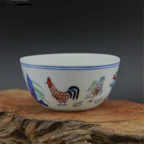 Китайский старинный фарфор MING CHENGHUA Hen 280 миллионов чашка с изображением курицы Bowl