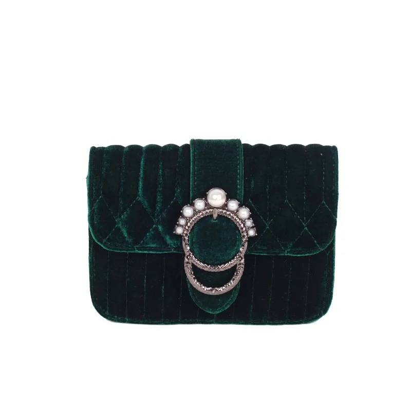 2017 небольшой бархатный Для женщин Курьерские сумки женские Сумки цепи на плечо