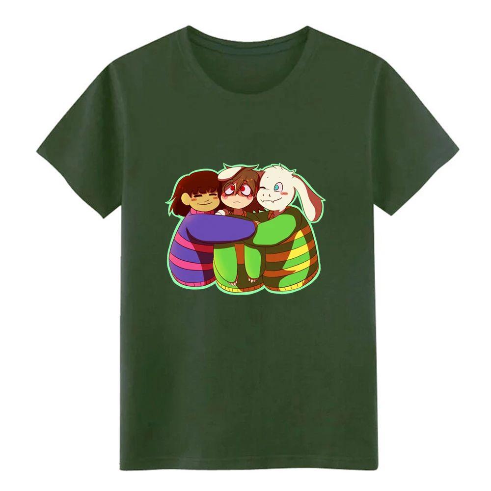 Футболка с надписью undertale asrie l and frisk hugging chara трикотажная S XXXL из 100% хлопка уличная