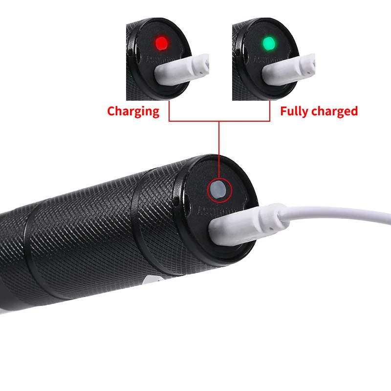 

GIJOE led self-defense tactical flashlight T6 bulb cob lamp zoom usb rechargeable built-in battery with hammer knife magnetic