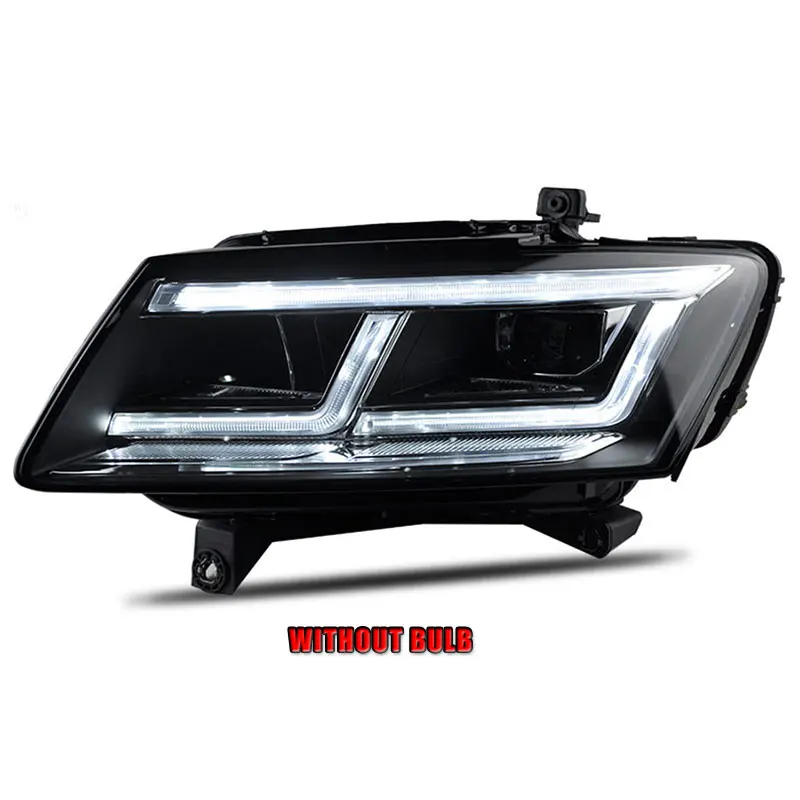 Without bulb 2 шт. светодиодный фары для Audi Q5 2009- светодиодный автомобильный фонарь ангельские глазки ксенон HID комплект Противотуманные фары светодиодный дневные ходовые огни - Цвет: Without bulb