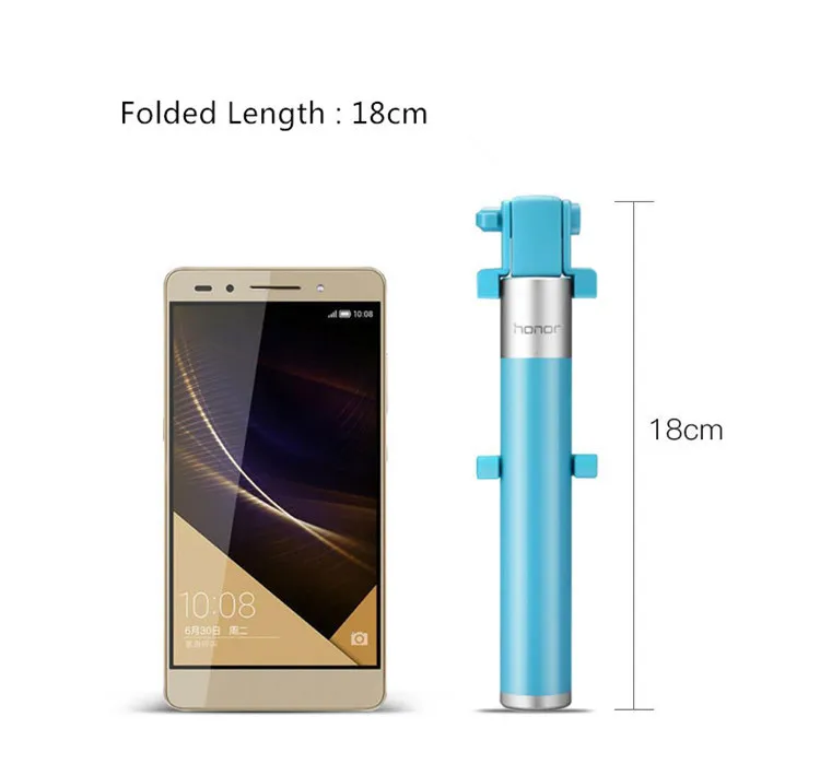 Оригинальная селфи-палка huawei Honor, монопод, проводная селфи-палка, выдвижная ручная палка с затвором для Iphone, Android, huawei, Xiaomi