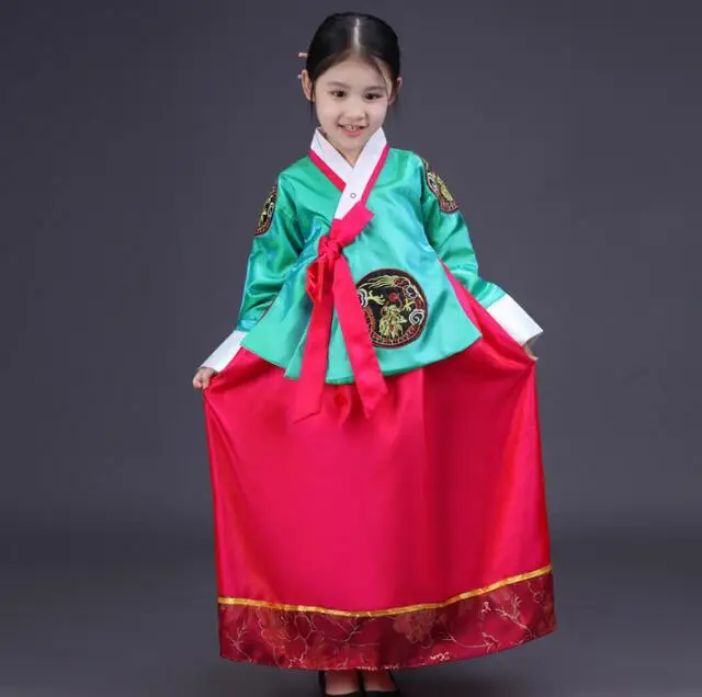 Ханбок Девушка Новое Модное детское платье корейское для танцев|korean traditional