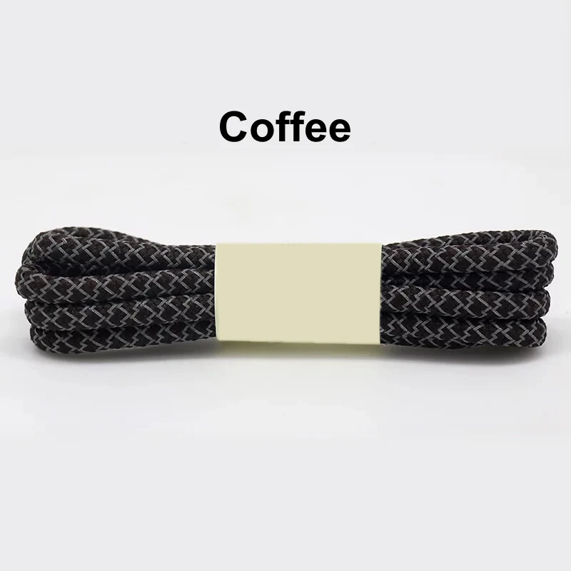 Coffee 1 пара флуоресцентных кроссовок шнурки спортивные шнурки полиэстер Пейсли светоотражающие шнурки Ронды видимая безопасность кордон обуви кружева - Цвет: Coffee