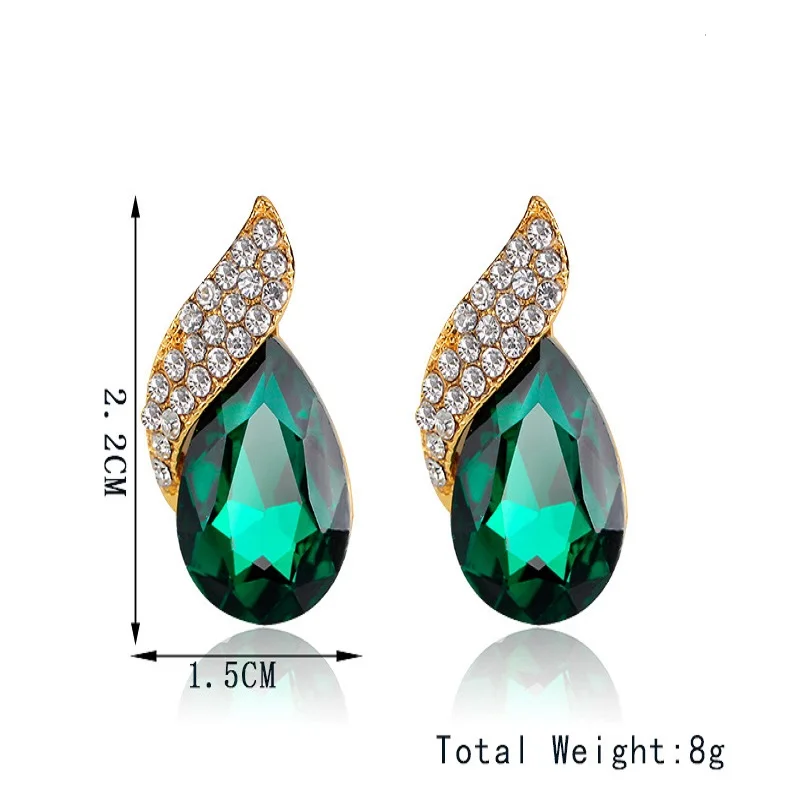 Fashion Creativity Water Drops Shape Crystal Design Stud Earrings Birthday Party Exquisite Gifts Jewelry Accessories | Украшения и