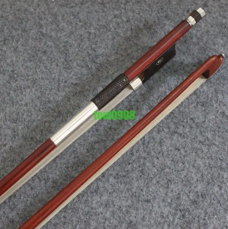 Скрипка с бантом 4/4 пернамбуко специальный бантик лягушкой серебристый белая