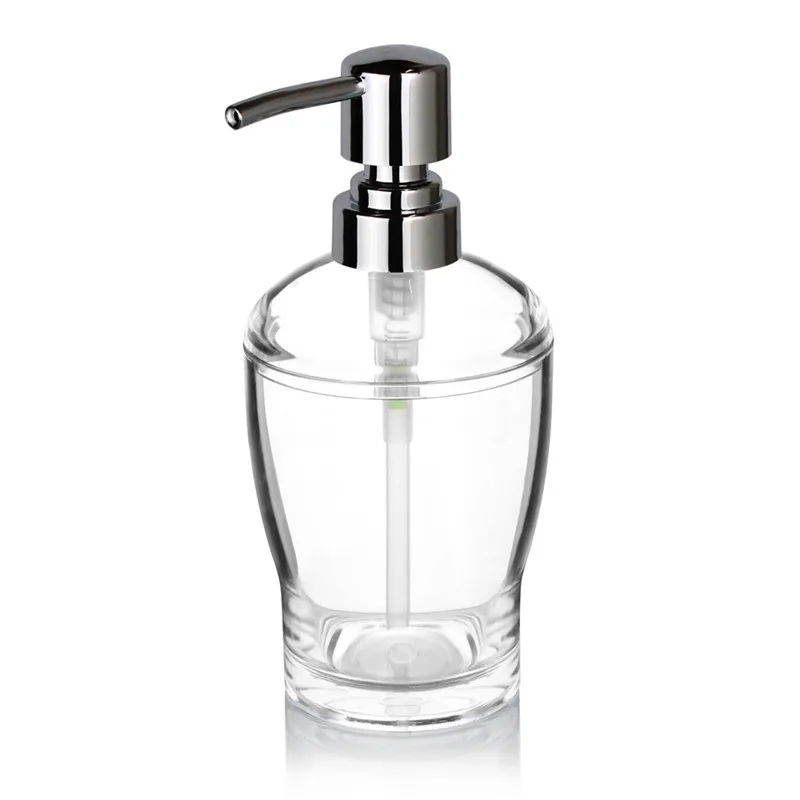 Прозрачный хромированный акриловый дозатор для мыла жидкого бутылка насоса