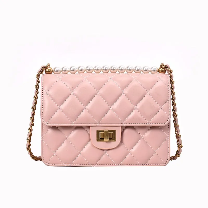 horizontal-Pink Модная женская сумка из искусственной кожи сумка Lingge Мягкая Сеть Bolsa Feminina Роскошные Сумки Для женщин сумки дизайнерские сумки женская сумочка - Цвет: horizontal-Pink