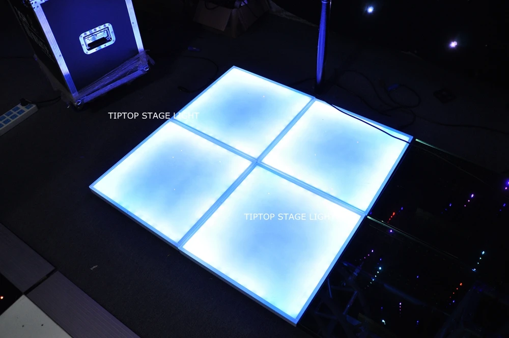 Gigertop TP-E25 50 см x 50 см бронированное стекло Led танцпол матовое закаленное стекло IP65 Крытый/Открытый RGB светодиоды DMX/Авто/звук