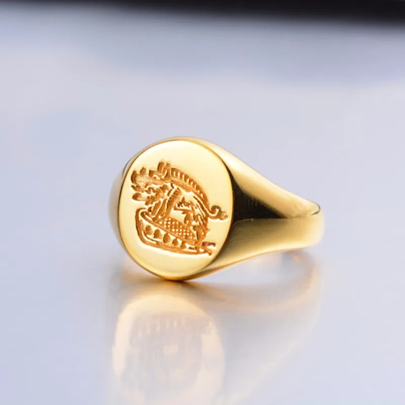 

Signet Rings For Men Women Kingsman The Secret Service Custom 925 Sterling Silver Gold Color Jewelry Customize Free Engraving