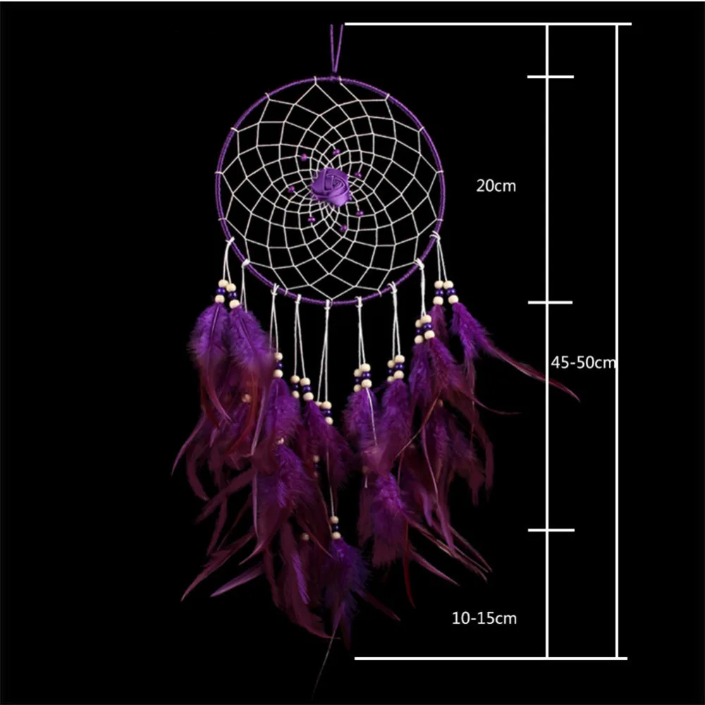 Nice Gift Big Circle Antique Imitation Dreamcatcher Dream Catcher Net Natural Feathers Wall Hanging Decoration Ornament | Дом и сад