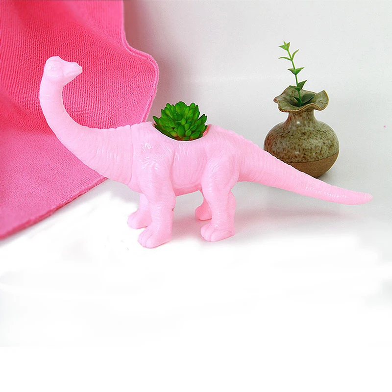 Пластиковый динозавр плантатор для кактуса суккулента горшок цветов бонсай