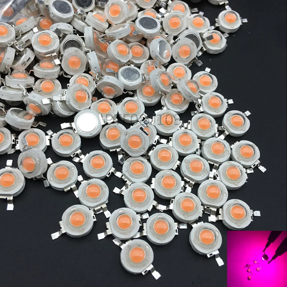 

3W high power led Lamp Beads plant grow light Bulb full spectrum 400-840nm Chip 3-3.6V 500-700mA 260-280LM Free shipping 100PCS