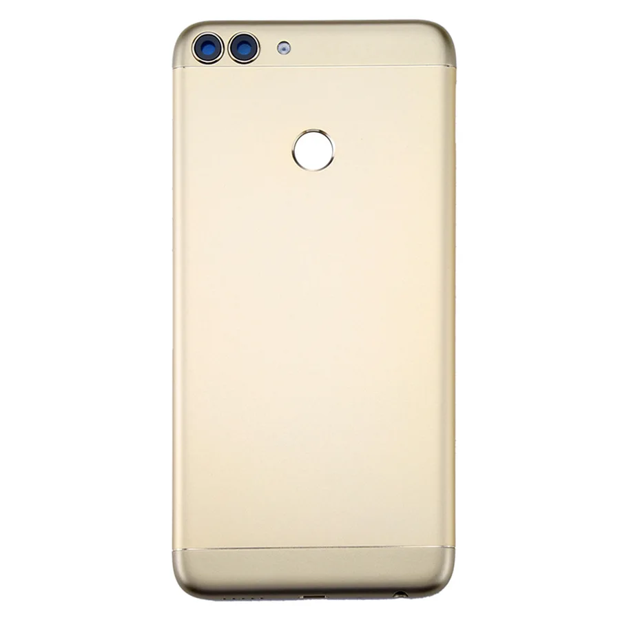 Для huawei P Smart Задняя крышка батареи задняя дверь корпус чехол для huawei Enjoy 7S P Smart крышка батареи с заменой объектива камеры - Цвет: Золотистый
