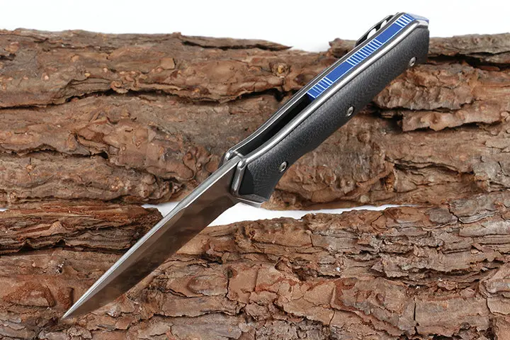Высокого уровня является sharp D2 охотничьи ножи выживания Тактика Складной нож твердость 58 HRC EDC инструмент High-end Подарочный нож