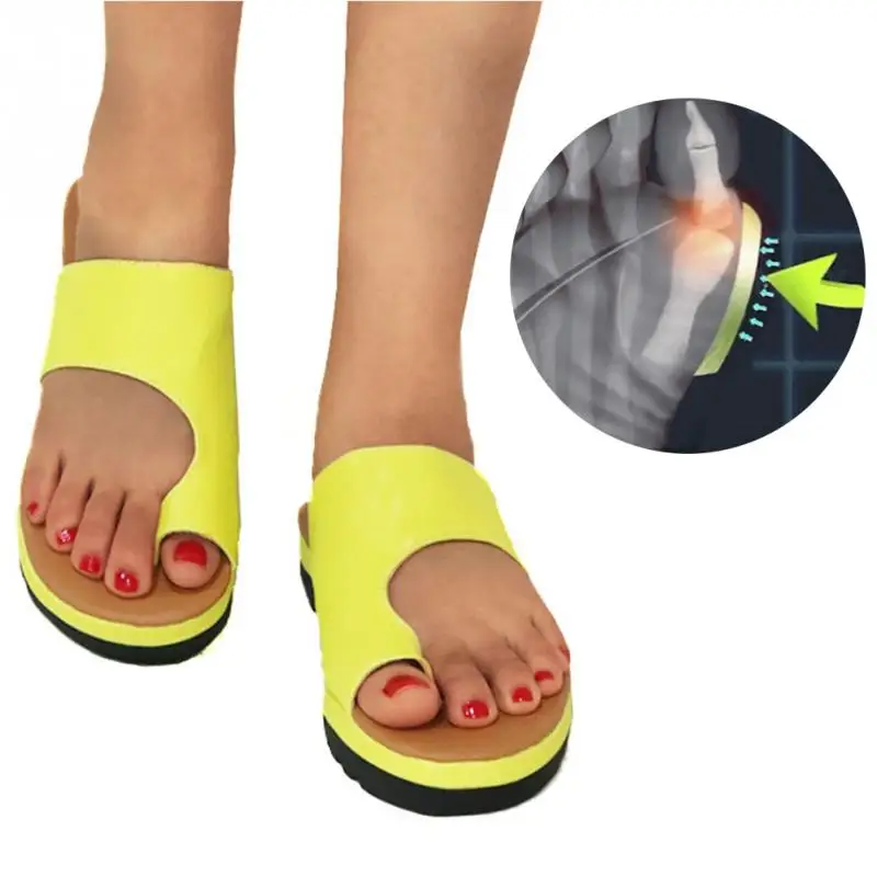 Женские босоножки на плоской подошве Вьетнамки лоферы Bunion корректирующая обувь