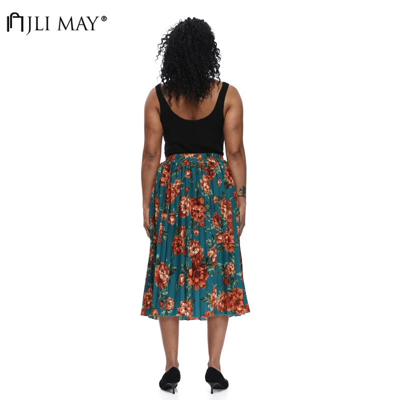 Юбка JLI MAY Женская плиссированная средней длины винтажная элегантная пикантная