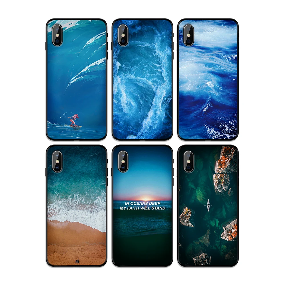 Очаровательная синяя морская мягкая термополиуретановая крышка-чехол для Apple