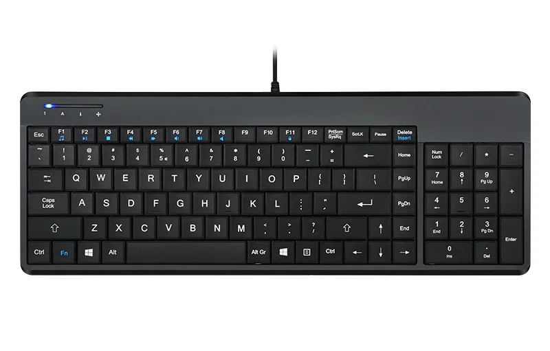 Perixx PERIBOARD-220 h-usb Проводная компактная клавиатура с/без usb-хаб с цифровой клавиатурой и мультимедийным интерфейсом
