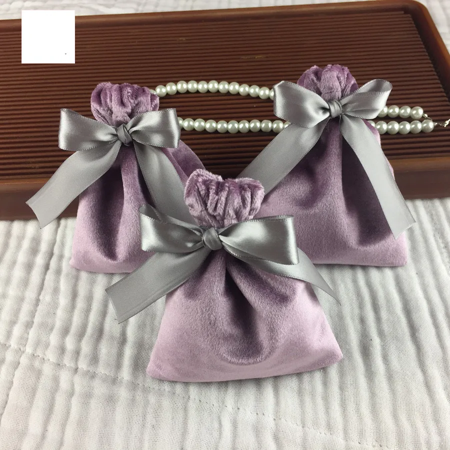 10 шт. фиолетовый бархат фабричное производство для украшения свадебных конфет