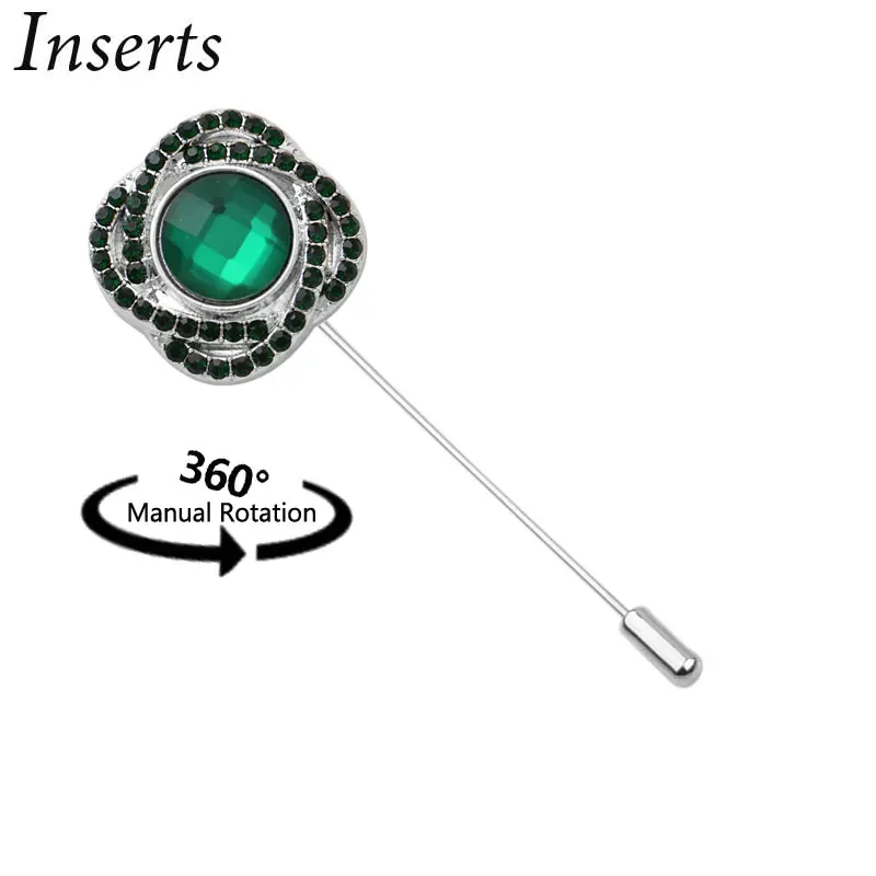 Rivca булавка брошь большой горный хрусталь кристалл Подходит элегантный женский