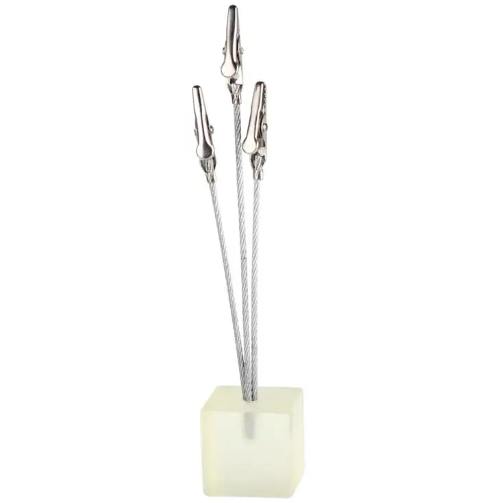 1pcs Small Cube Memo Picture Note Card Desk Paper Photo Clip Holder Message Stand School Office Desk Favor