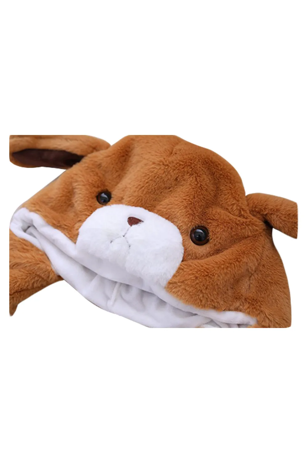 

Children animals Cartoon Winter bear Plush Hat Hooded warm bear Earmuff Beanies with short Scarf Mittens helmet kids